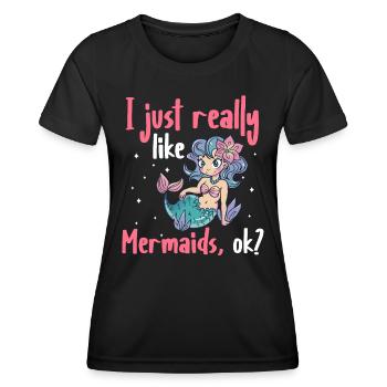 Mermaid Fable Mermaids Conte de fées - T-shirt sport Femme - noir - Devant - AI Model Female 172 light (172cm)
