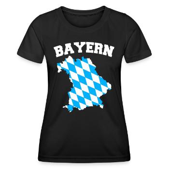 Land libre de Bavière Bavière - T-shirt sport Femme - noir - Devant - AI Model Female 172 light (172cm)