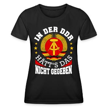 Ostdeutschland Osten Ossi DDR Heimat Ostblock - Frauen Funktions-T-Shirt - Schwarz - Vorne - AI Model Female 172 light (172cm)