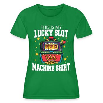 Casino Jeux de hasard Casino Las Vegas Joueurs - T-shirt sport Femme - vert - Devant - AI Model Female 172 dark (172cm)