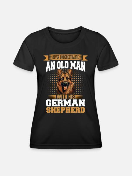 German Shepherd Dog Malinois - Women's Functional T-Shirt - black