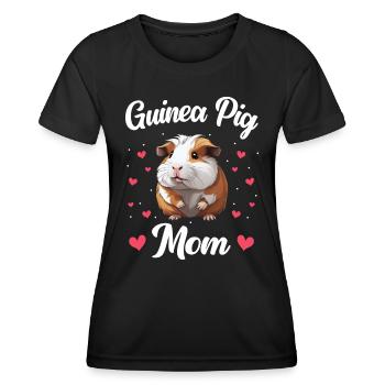 Meerschweinchen - Frauen Funktions-T-Shirt - Schwarz - Vorne - AI Model Female 172 light (172cm)