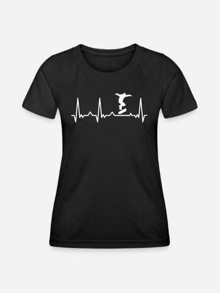 Skateboarding Skater Skateboard Skateboarder - Women's Functional T-Shirt - black