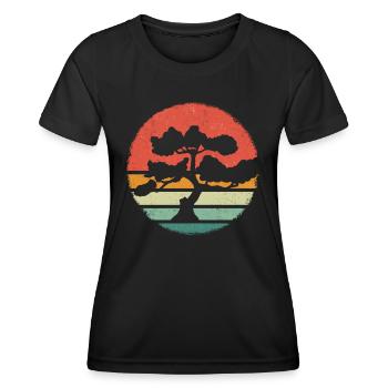 Bonsaï Bonsaï Japonais - T-shirt sport Femme - noir - Devant - AI Model Female 172 light (172cm)