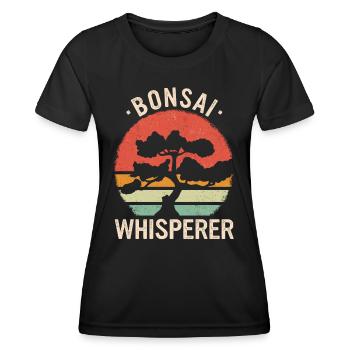 Bonsai Baum Japanisch Bonsai - Frauen Funktions-T-Shirt - Schwarz - Vorne - AI Model Female 172 light (172cm)