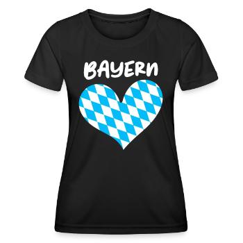 Freistaat Bayern Bayrisch - Frauen Funktions-T-Shirt - Schwarz - Vorne - AI Model Female 172 light (172cm)