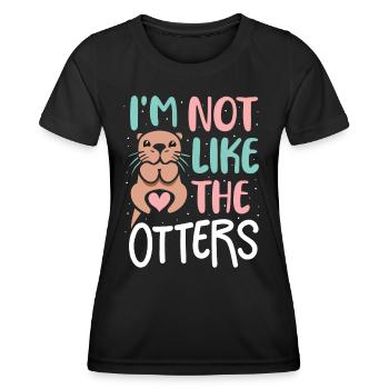 Loutre Loutre Loutre de mer - T-shirt sport Femme - noir - Devant - AI Model Female 172 light (172cm)