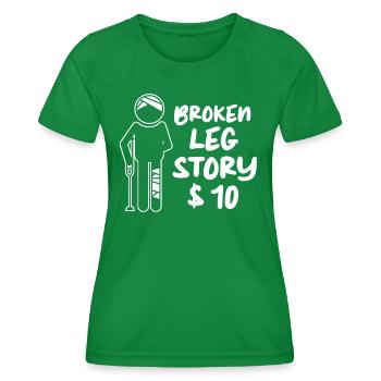 Rétablissez-vous bientôt Pied cassé Os cassé - T-shirt sport Femme - vert - Devant - AI Model Female 172 dark (172cm)