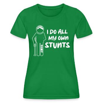 Rétablissement rapide fracture de l’os du pied cassé - T-shirt sport Femme - vert - Devant - AI Model Female 172 dark (172cm)