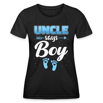 Oncle Fmilie Grand-oncle Oncle - T-shirt sport Femme - noir - Devant - AI Model Female 172 light (172cm)