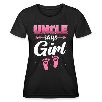 Oncle Fmilie Grand-oncle Oncle - T-shirt sport Femme - noir - Devant - AI Model Female 172 light (172cm)