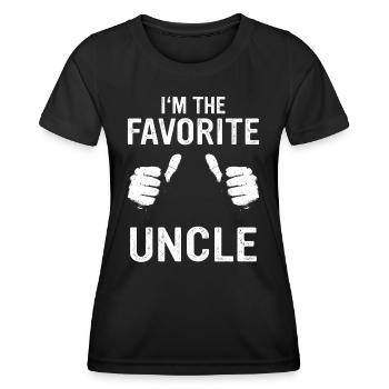 Oncle Fmilie Grand-oncle Oncle - T-shirt sport Femme - noir - Devant - AI Model Female 172 light (172cm)