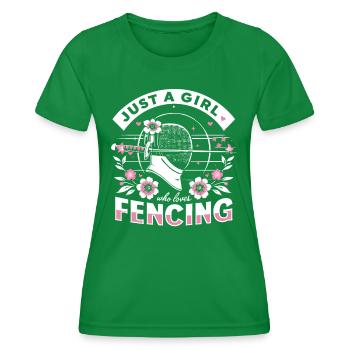 Fencing Fencers - Women's Functional T-Shirt - kelly green - Front - AI Model Female 172 dark (172cm)