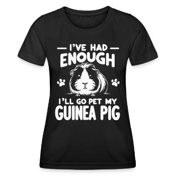 Meerschweinchen - Frauen Funktions-T-Shirt - Schwarz - Vorne - AI Model Female 172 light (172cm)