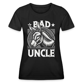 Oncle Fmilie Grand-oncle Oncle - T-shirt sport Femme - noir - Devant - AI Model Female 172 light (172cm)