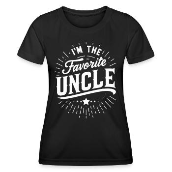 Oncle Fmilie Grand-oncle Oncle - T-shirt sport Femme - noir - Devant - AI Model Female 172 light (172cm)