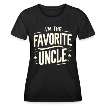 Oncle Fmilie Grand-oncle Oncle - T-shirt sport Femme - noir - Devant - AI Model Female 172 light (172cm)