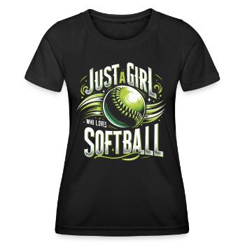 Softball Sports Joueurs de softball - T-shirt sport Femme - noir - Devant - AI Model Female 172 light (172cm)