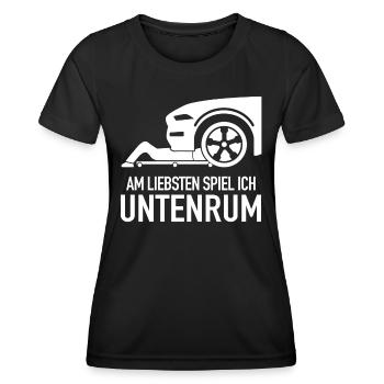 Mécanicien Mécanicien d’atelier Mécanicien automobile - T-shirt sport Femme - noir - Devant - AI Model Female 172 light (172cm)