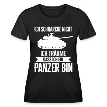 Panzer Kampfpanzer Panzerkampfwagen Panzerfahrer - Frauen Funktions-T-Shirt - Schwarz - Vorne - AI Model Female 172 light (172cm)