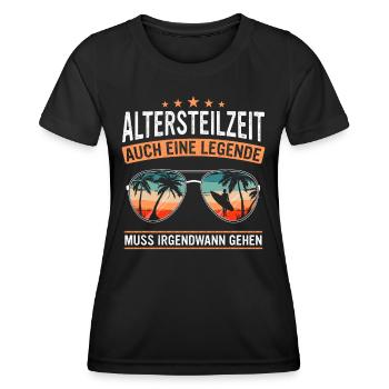 Retraite partielle ATZ - T-shirt sport Femme - noir - Devant - AI Model Female 172 light (172cm)