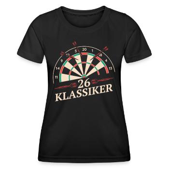 Darts Darts Darts Players Darts - Women's Functional T-Shirt - black - Front - AI Model Female 172 light (172cm)