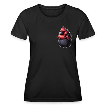 Cardinal Rouge Cardinal Oiseau Rouge Cardinal - T-shirt sport Femme - noir - Devant - AI Model Female 172 light (172cm)