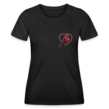 Cardinal Rouge Cardinal Oiseau Rouge Cardinal - T-shirt sport Femme - noir - Devant - AI Model Female 172 light (172cm)