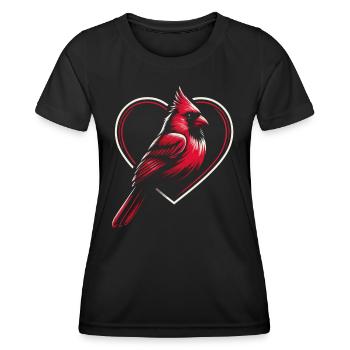 Cardinal Rouge Cardinal Oiseau Rouge Cardinal - T-shirt sport Femme - noir - Devant - AI Model Female 172 light (172cm)