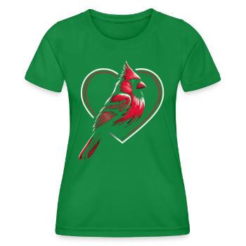 Kardinal Rotkardinal Vogel Roter Kardinal - Frauen Funktions-T-Shirt - Kelly Green - Vorne - AI Model Female 172 dark (172cm)