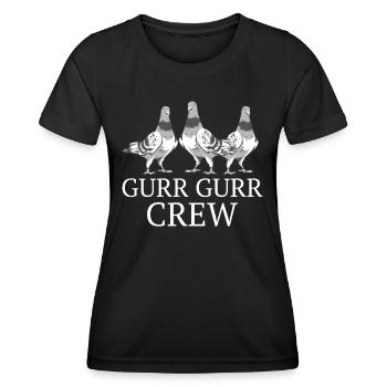 Taube Tauben Tier Vogel - Frauen Funktions-T-Shirt - Schwarz - Vorne - AI Model Female 172 light (172cm)