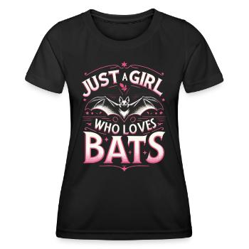 Chauve-souris oiseau nocturne - T-shirt sport Femme - noir - Devant - AI Model Female 172 light (172cm)