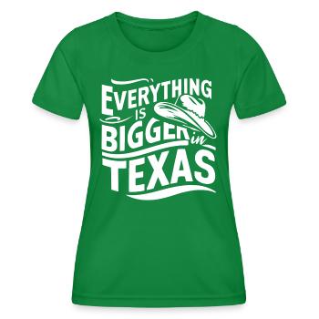 Texas State Texans Texas - T-shirt sport Femme - vert - Devant - AI Model Female 172 dark (172cm)