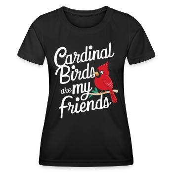 Cardinal Rouge Cardinal Oiseau Rouge Cardinal - T-shirt sport Femme - noir - Devant - AI Model Female 172 light (172cm)