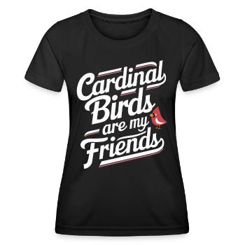 Cardinal Rouge Cardinal Vogel Rouge Cardinal - T-shirt sport Femme - noir - Devant - AI Model Female 172 light (172cm)