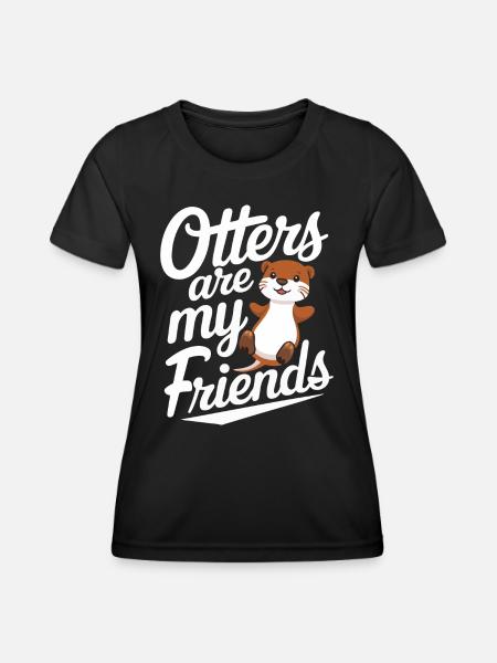 Otter Seeotter - Frauen Funktions-T-Shirt - Schwarz