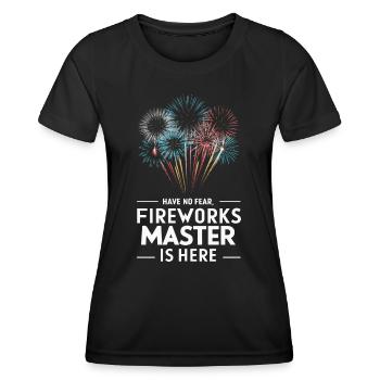 Pyrotechniker Feuerwerk Pyrotechnik - Frauen Funktions-T-Shirt - Schwarz - Vorne - AI Model Female 172 light (172cm)