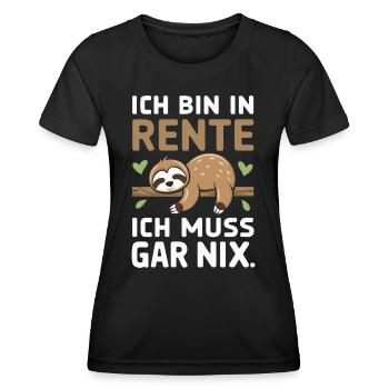 Pension de retraite Pension de retraite Pension de retraite - T-shirt sport Femme - noir - Devant - AI Model Female 172 light (172cm)