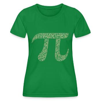 Pi Digits Math Nerd Circle Number Pi Symbol - Women's Functional T-Shirt - kelly green - Front - AI Model Female 172 dark (172cm)