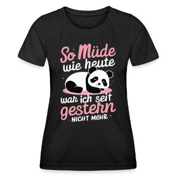Panda Panda Ours Pandas - T-shirt sport Femme - noir - Devant - AI Model Female 172 light (172cm)