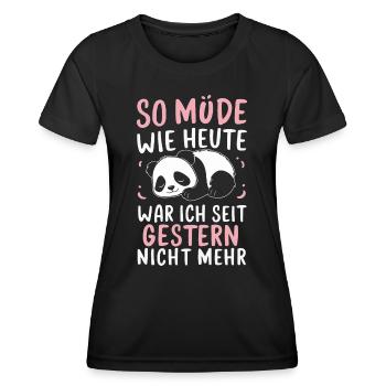 Panda Panda Ours Pandas - T-shirt sport Femme - noir - Devant - AI Model Female 172 light (172cm)