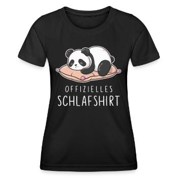 Panda Panda Ours Pandas - T-shirt sport Femme - noir - Devant - AI Model Female 172 light (172cm)