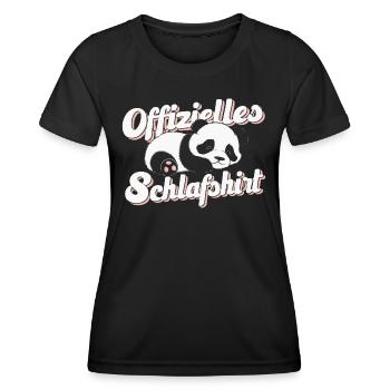 Panda Panda Ours Pandas - T-shirt sport Femme - noir - Devant - AI Model Female 172 light (172cm)