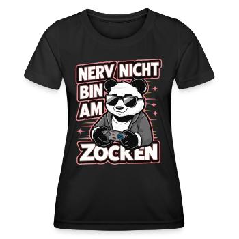 Panda Panda Ours Pandas - T-shirt sport Femme - noir - Devant - AI Model Female 172 light (172cm)