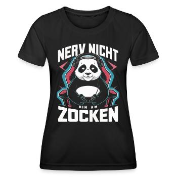 Panda Panda Ours Pandas - T-shirt sport Femme - noir - Devant - AI Model Female 172 light (172cm)