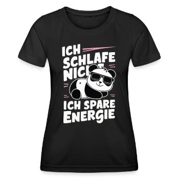 Panda Panda Ours Pandas - T-shirt sport Femme - noir - Devant - AI Model Female 172 light (172cm)