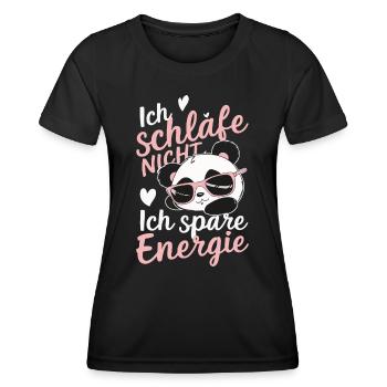 Panda Panda Ours Pandas - T-shirt sport Femme - noir - Devant - AI Model Female 172 light (172cm)