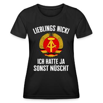 East Germany East East East GDR Home Eastern Bloc - Women's Functional T-Shirt - black - Front - AI Model Female 172 light (172cm)