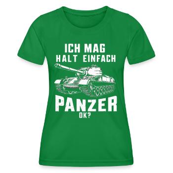Tanks Main Battle Tanks Tank Tanks Tank Drivers - Women's Functional T-Shirt - kelly green - Front - AI Model Female 172 dark (172cm)