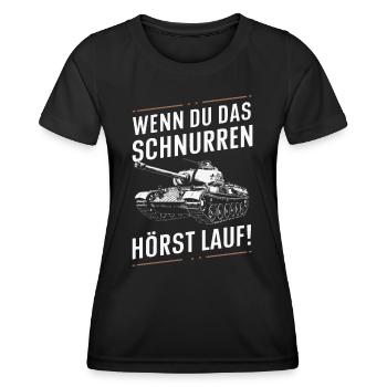 Tanks Main Battle Tanks Tank Tanks Tank Drivers - Women's Functional T-Shirt - black - Front - AI Model Female 172 light (172cm)